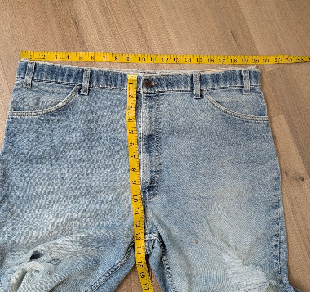 Vintage 1983 Levis Skosh More Room Jeans 42x28 Thrashed Distressed Made in US - Picture 11 of 12